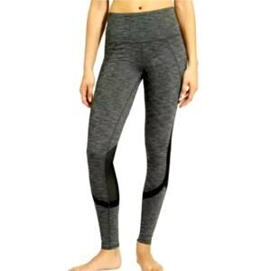 Athleta High Rise Gray Plié Mesh Legging Tights Model 349101-Medium